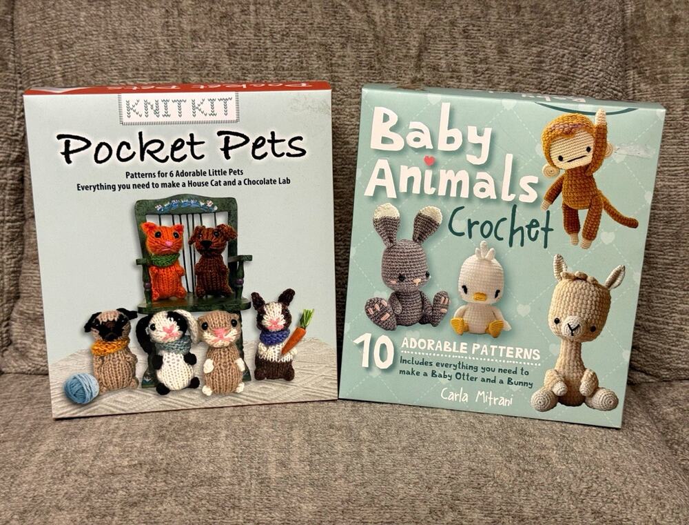 Pocket Pets knit Kit and Baby Animals Crochet
